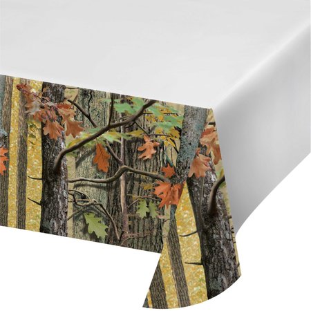 CREATIVE CONVERTING Hunting Camo Plastic Tablecloth, 102"x54", 6PK 725676